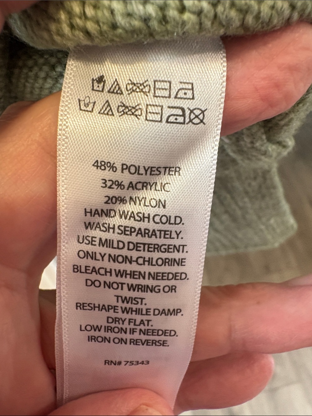 Rachel Zoe Sage Green Crewneck Sweater - Picture 2 of 2
